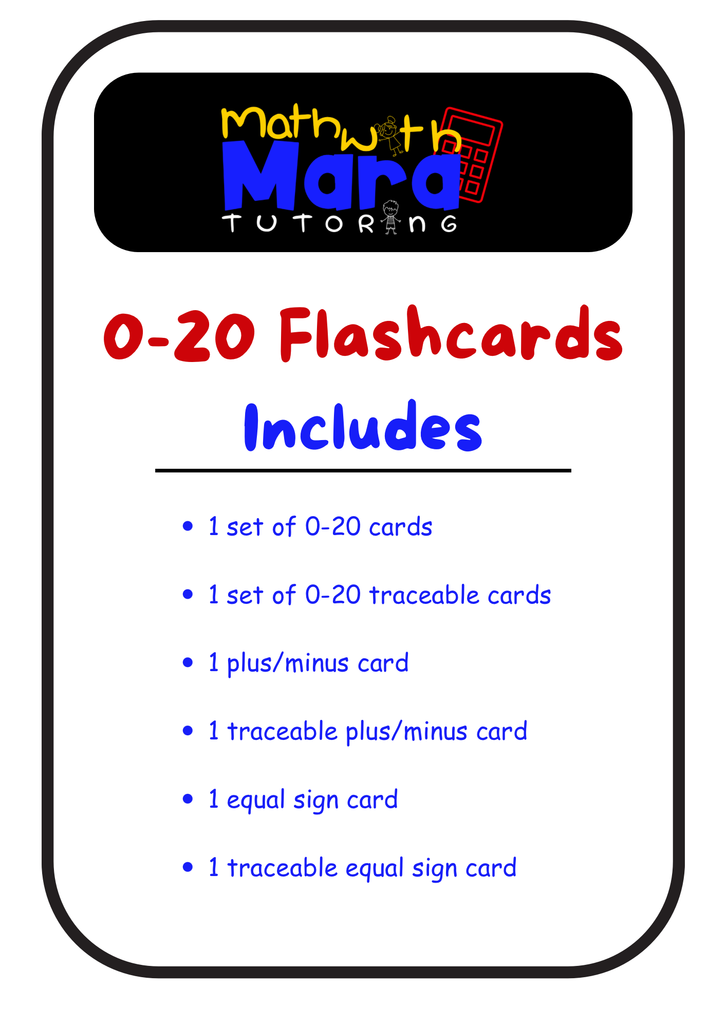 0-20 Flashcards — Preorder